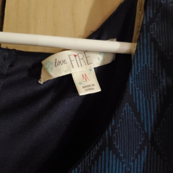 Blue Geometric Pattern Dress - Picture 2 of 3